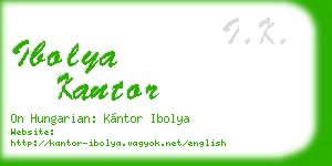 ibolya kantor business card